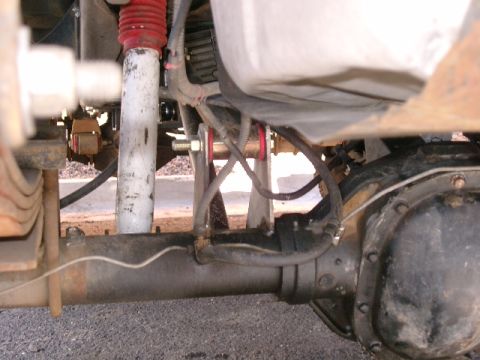 1996 Ford Bronco - View of setup from rear of axle.