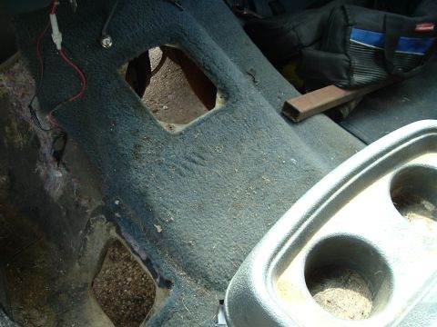 1989 Ford Bronco - Holes in the floor. lol For now ;) Had to removed tranny and t-case