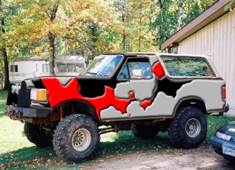 1989 Ford Bronco - Red Camo