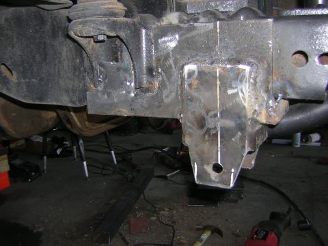 1995 Ford Bronco - Front axle hanger tacked into place until final fitting and measurements