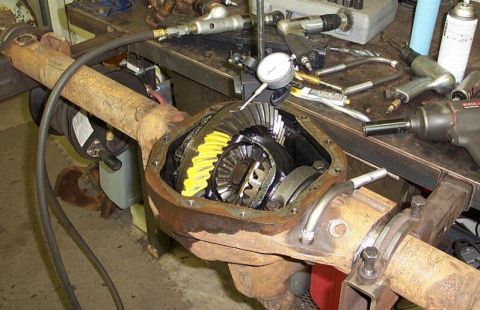 1986 Ford Ranger - Not re-gearing at this time, but checked pattern (good enough) and backlash (.008 )
