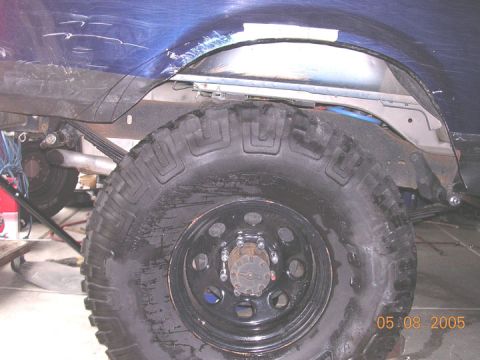 1994 Ford Bronco - before I cut the outer fender on the passenger side these pictures dont really do it justice, its pretty far back, should really improve de…