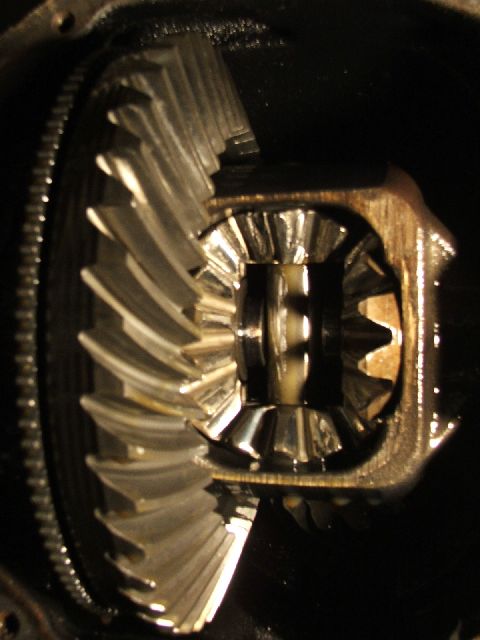 1989 Ford Bronco - Close-up view of differential gears, showing the ring gear and spider gears.