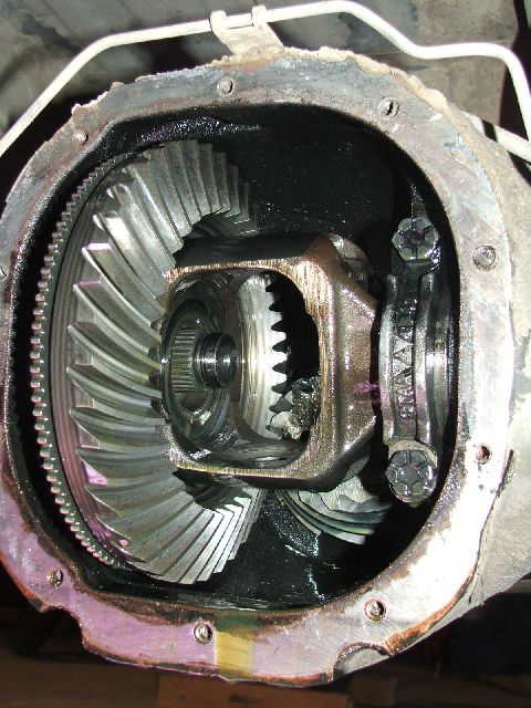 1989 Ford Bronco - Close-up view of the internal components of a vehicle's differential.
