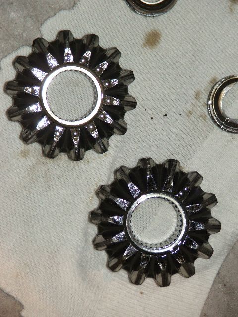 1989 Ford Bronco - Close-up of differential gears and bearings, likely removed for repair or inspection.