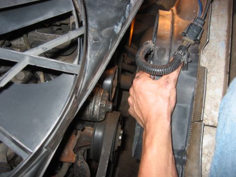 1989 Ford Bronco - I held it to the drivers side of the radiator, I'm not sure it really matters where on the radiator the fan actually is located. Anyway its…