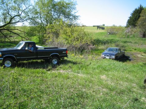 1979 Ford F-150 - Ford pullin out another and tryin out the new tires & wheels