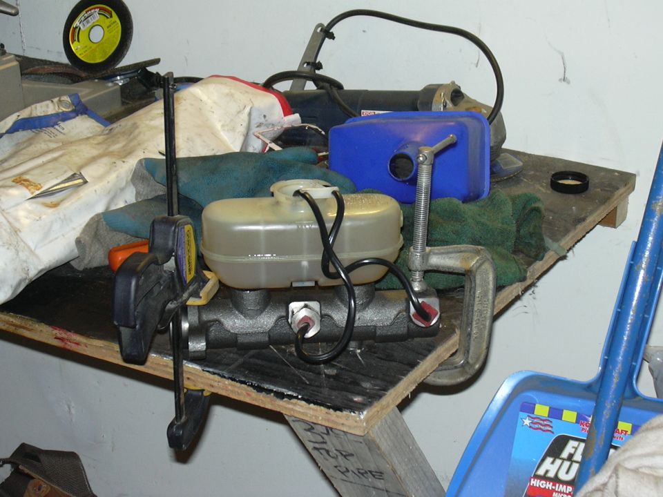 bench bleeding the new master cylinder