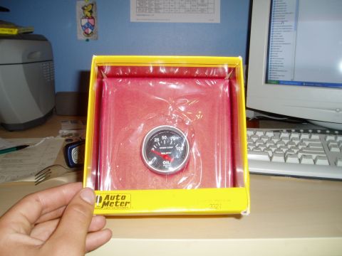 1990 Ford Bronco - New Auto Meter oil pressure gauge in its original packaging.