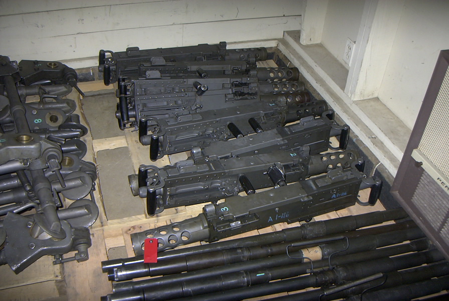 A few M-2 .50 cal machine guns, called "Maw Duce", these have been around forever, and have some of the most awesome punch!