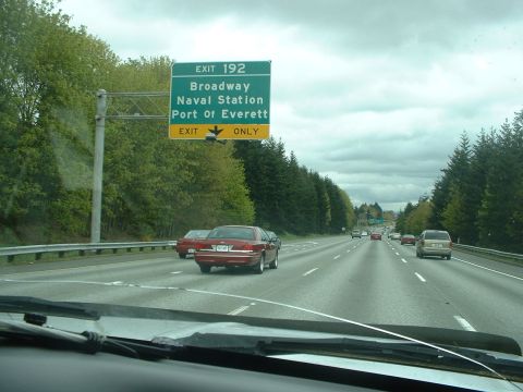 1999 Ford Crown Victoria - Red HPP Vic on I-5.
