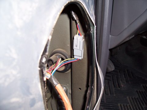 2003 Ford Ranger - Vehicle wiring harness detail, showing multiple wires and a connector.