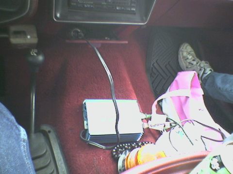 1989 Ford Bronco - Power inverter to run the daughter's DVD player on a long trip.