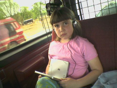 1989 Ford Bronco - Watching DVD player on a long trip