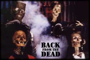 1994 Ford Crown Victoria - A scene with multiple skeletons and smoke, with the text 'BACK FROM THE DEAD' visible.