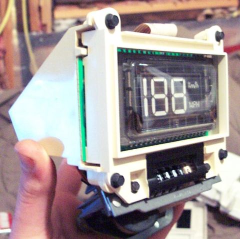 1985 Ford Crown Victoria LTD - Digital speedometer display with odometer reading 34018, showing 188 MPH/kmh.
