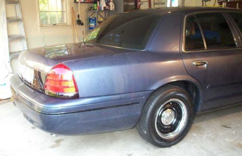 1998 Ford Crown Victoria - The results of using a clay bar (before washing off the residue).