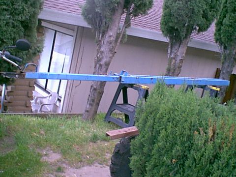 1983 Ford Bronco - This was an old boat trailer that i am making into a Flat 6'X10" trailer.
