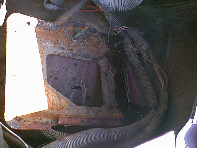 this is another pic of the battery tray in the van. it is all surface at this time.