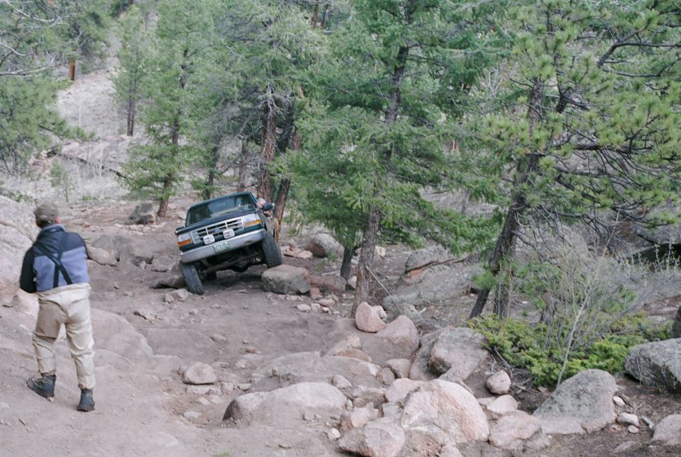 More climbing and sliding.  Guy in Suspenders is on Colorado4x4 and was giving me a spot.