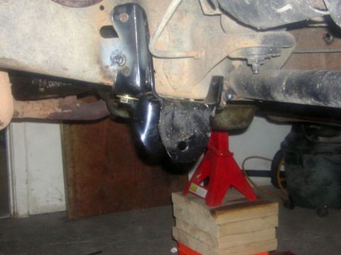 1995 Ford Bronco - will drill the rest of the holes for this bracket once i check to make sure shackle angle is decent.