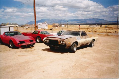 1972 Ford Ranchero - sitting in my brothers vette boneyard