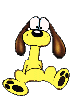 1997 Ford Probe - Cartoon clip-art image of a yellow beagle-style dog sitting, not a vehicle photo