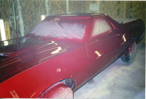 1972 Ford Ranchero - after two coats red base and six coats red pearl