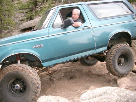 1996 Ford Bronco - Cool picture while going down steep part.