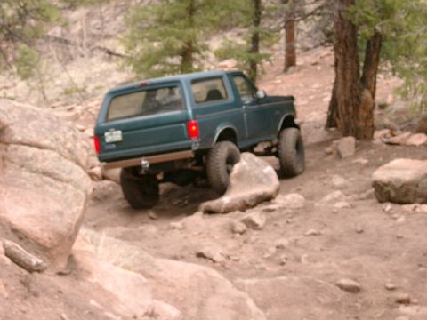 1996 Ford Bronco - Look at that, did not even touch it while going down.