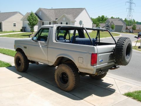 1995 Ford Bronco - painted w/semi-flat black Krylon spray paint.