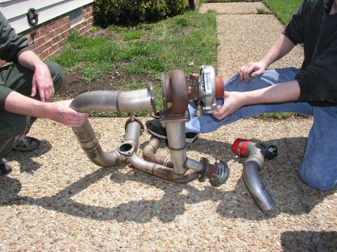 1996 Ford Probe - turbo pipes out of car....