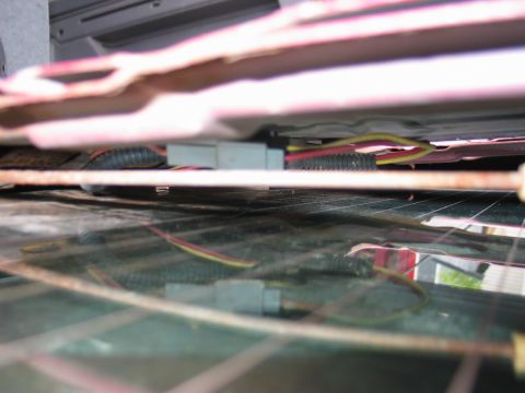 1995 Ford Bronco - Wiring harness and connectors are visible in this close-up view.