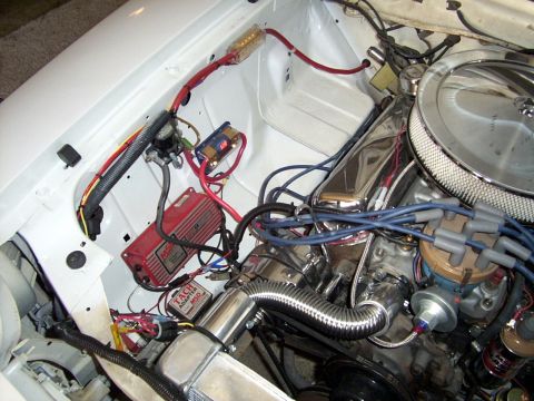 1978 Ford Mustang II - The engine bay shows various aftermarket parts and wiring, but no clear year identification is visible.
