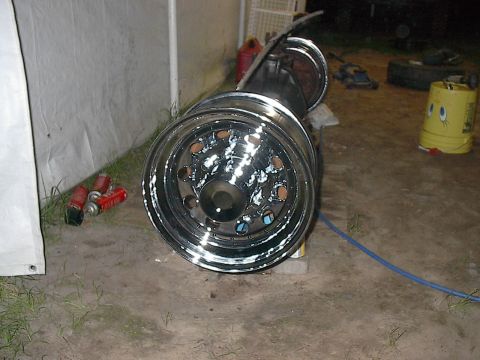 1997 Dodge 1500 - The are the new rims for the one tons. I got a good deal on them so that is why I went with chrome. Also the center caps stuck out pass the…