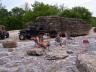 1977 Chevrolet Blazer - Logging truck carrying a full load of timber on a gravel lot.