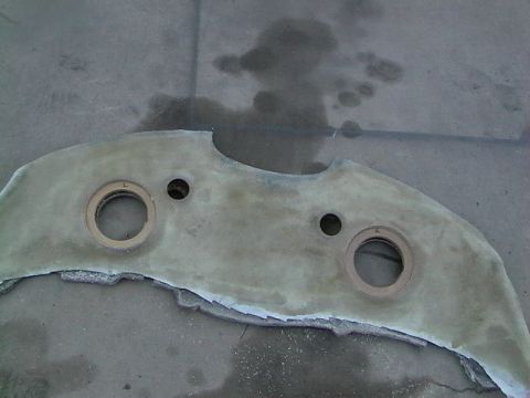 1999 Ford Taurus - Custom fiberglass panel with circular cutouts, possibly for speakers or gauges.