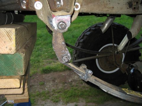 1976 Ford F-150 - Here is what it is like at about full drop, almost too far.