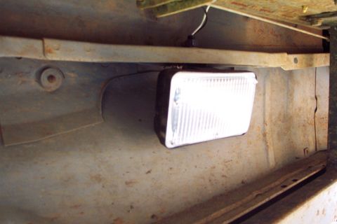 1996 Ford Bronco - Mid Light 4" X 6" Halogen Flood, 55W Truck-Lite 629WD Left & Right Wired in Series (reduce brightness and current draw of higher powered la…