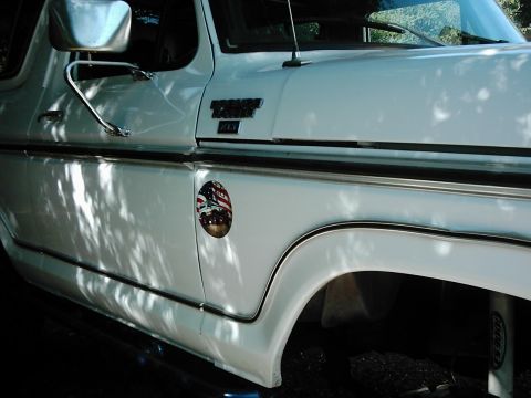 1978 Ford Bronco - Close-up of the side emblem on a 1978 Ford Bronco.