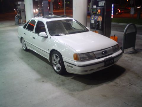 1993 Ford Taurus - 1993 Ford Taurus SHO at the gas station.
