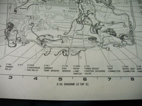 1992 Ford Probe - 92 GL or GT engine connector locations