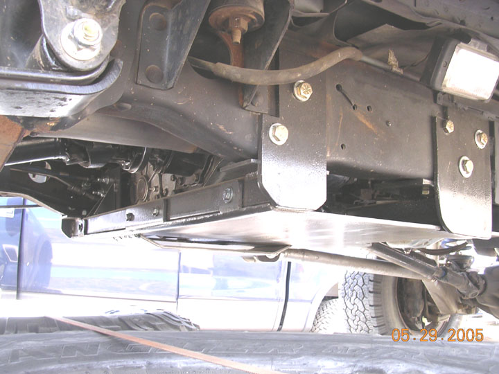 mounts are on the side to prevent rock damage.  This shows where the break is, the other side is pieces of the break that i torched out and welded on.
