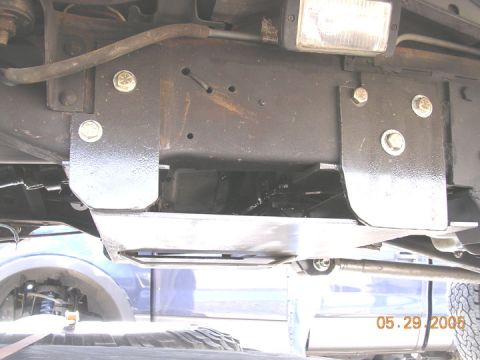 1994 Ford Bronco - using a 12" long 6" wide peice of 1/4 with 30 degree breaks on both ends, I clearanced the 205