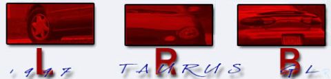 1997 Ford Taurus - The rear of a 1997 Pontiac Firebird is shown, its taillights and license plate.