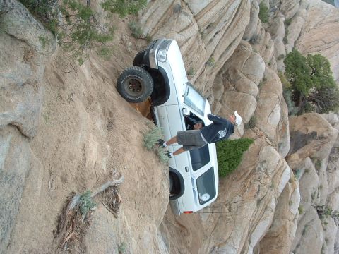 1994 Jeep YJ - Mikey on vertical ledge
