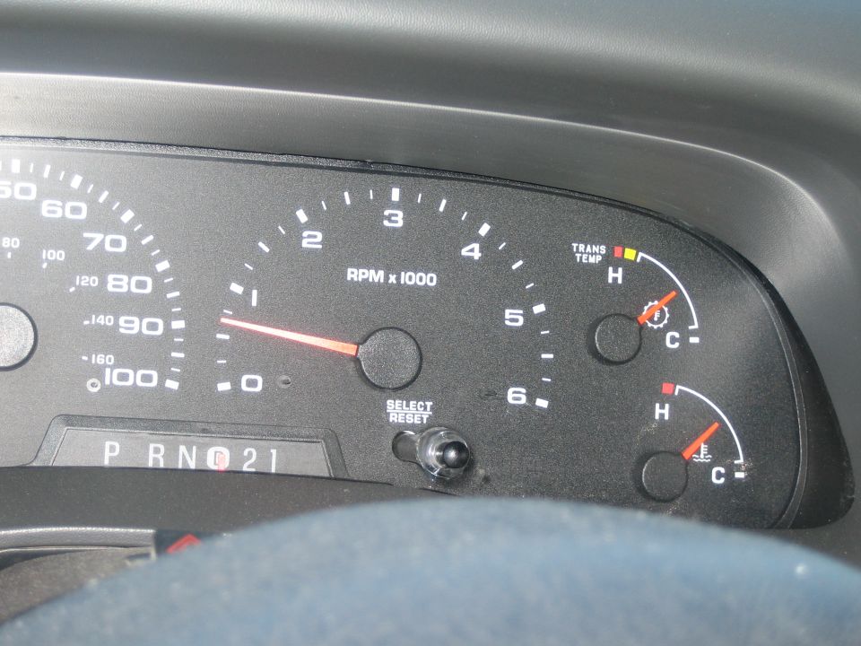 The newer ford f-350's come with a factory Trans temp gauge!