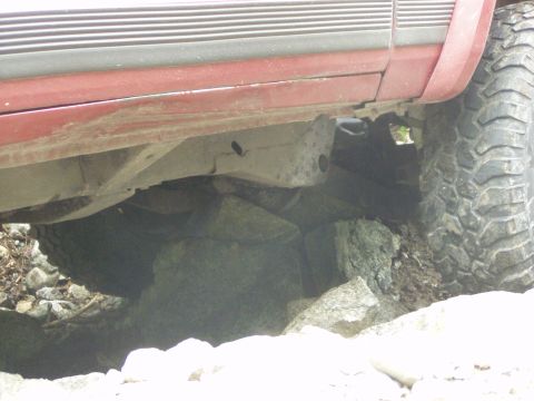 1985 Ford F-150 - stuck... on a rock...