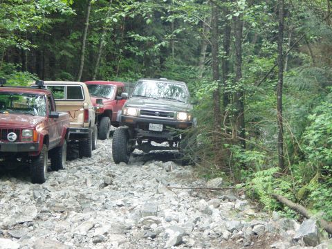 1985 Ford F-150 - Well the jeep didn't make it... here comes the 95 toy, 9.5" lift, 35" Muds, Locked front and rear... shouldn't have a problem...