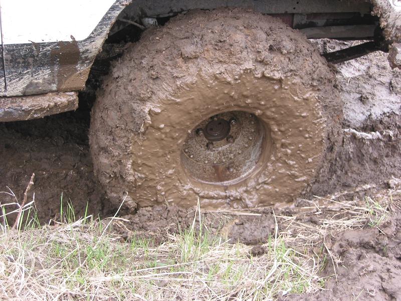 My Tires after going through the same hole Rick went through.